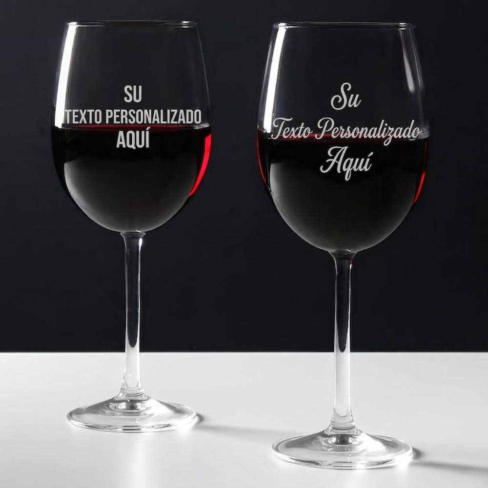 Copa de Vino Personalizada con Logo y Mensaje Copa Grabada para Regalo Corporativo con Foto o Texto 1 Pieza