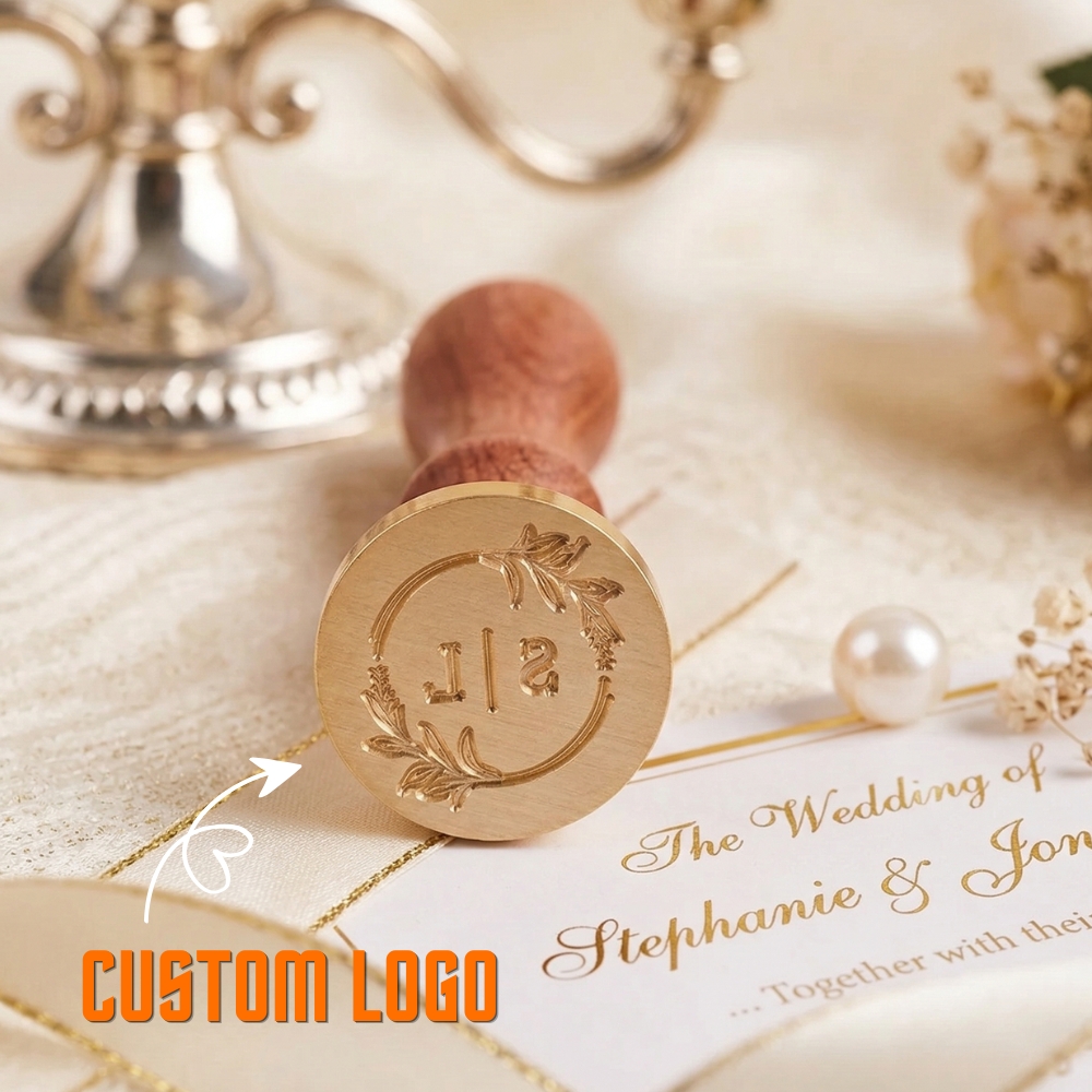 Sello de Lacre Personalizado con Logo Kit Completo de Sellos de Cera Personalizados para Invitaciones de Boda