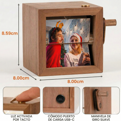 Marco Flipbook Personalizado con Fotos y Grabado Animación Manual y Luz Nocturna Cuadros Personalizados Regalo Pareja