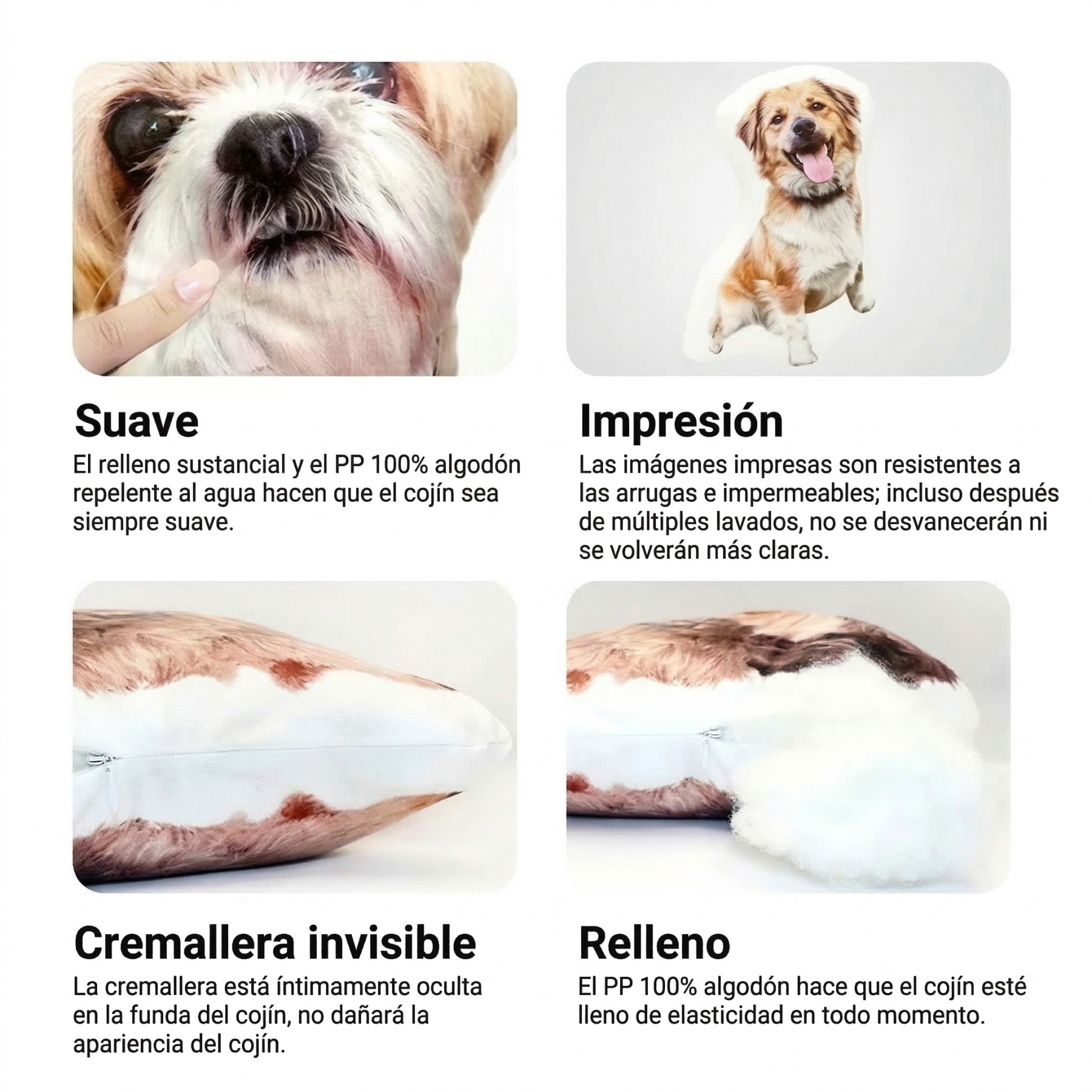 Cojín con Foto en 3D Almohada Personalizada para Mascotas y Seres Queridos Regalo Conmemorativo para Navidad