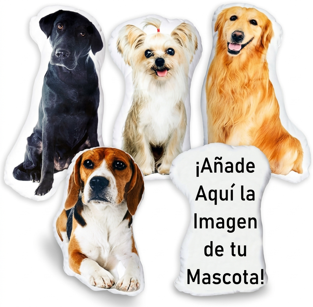 Cojín con Foto en 3D Almohada Personalizada para Mascotas Regalo para Navidad