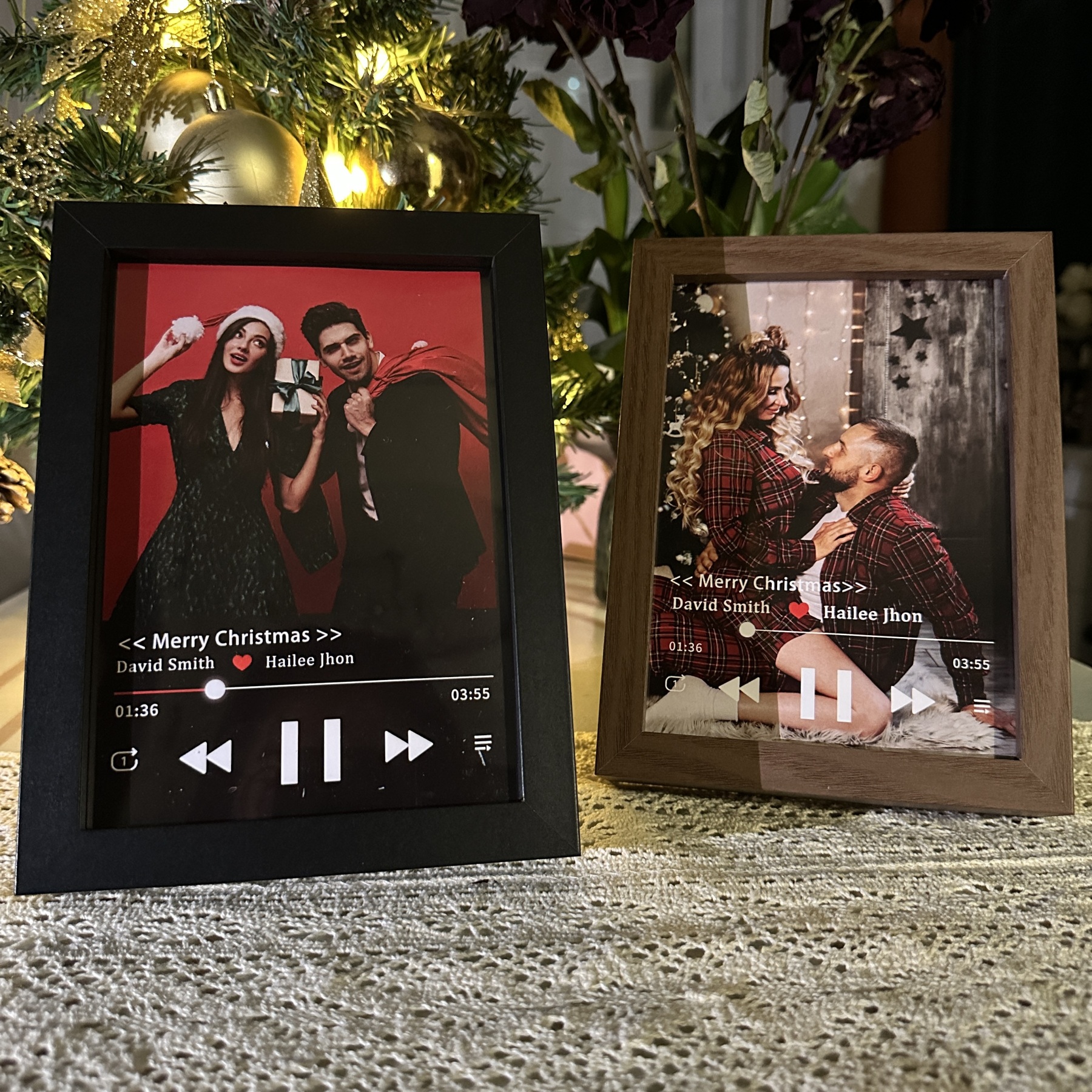 Cuadro de Canciones con Portada de Álbum y Foto Personalizada Reproductor Musical con Canción Completa