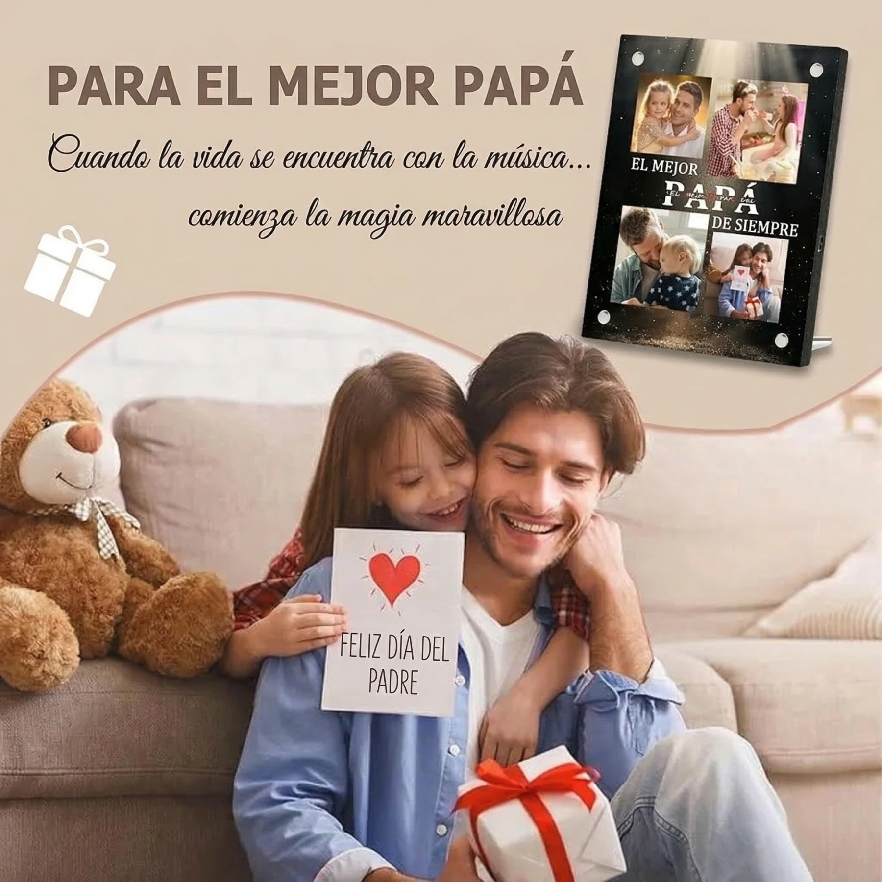 Foto con Música Personalizada Marco Musical para Fotos con Canción Regalo de Aniversario para Ella
