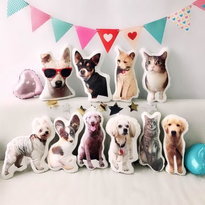 Cojín con Foto en 3D Almohada Personalizada para Mascotas Regalo para Navidad