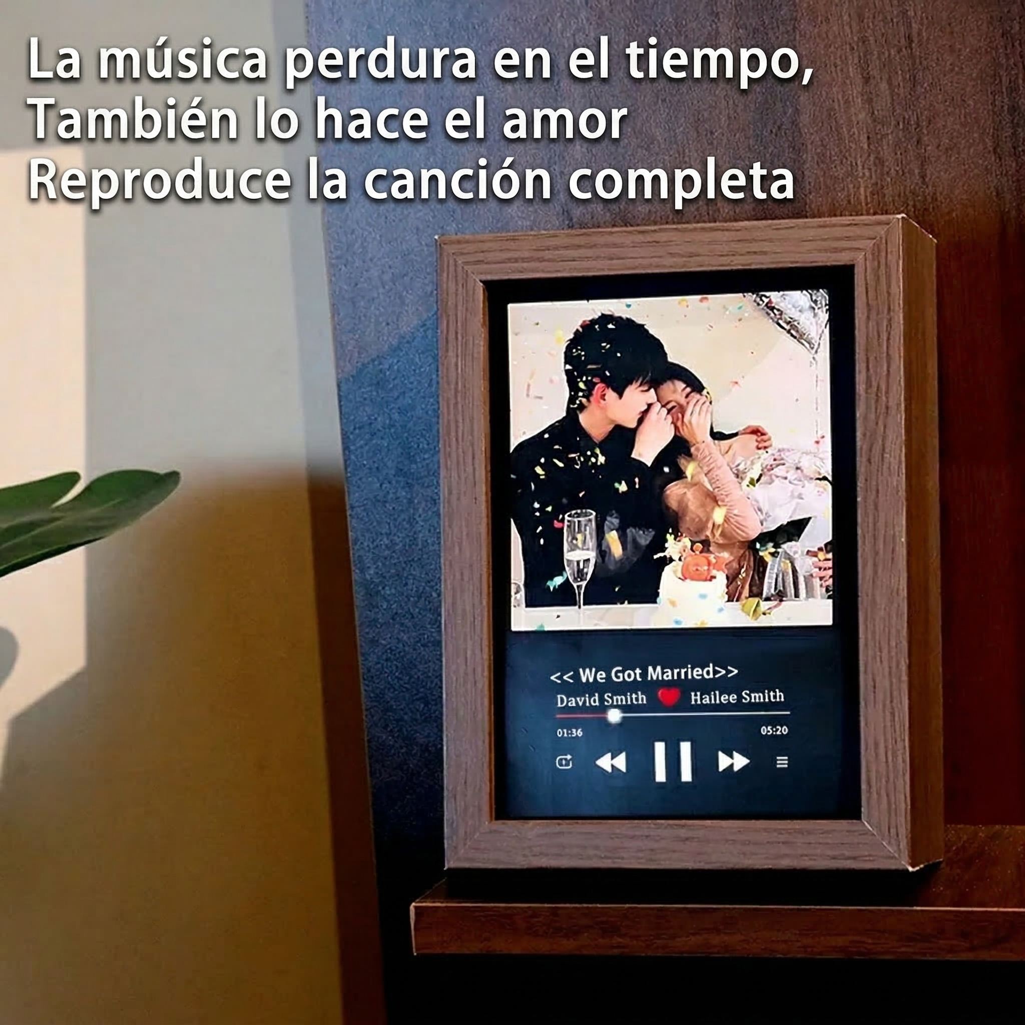 Cuadro de Foto de Canciones con Portada de Álbum Personalizada Reproductor Musical con Canción Completa