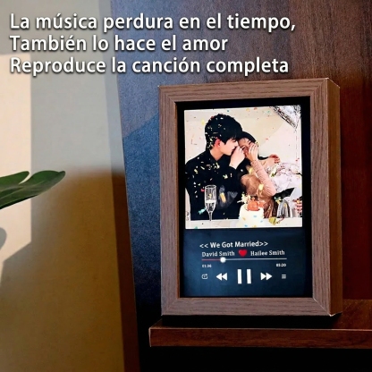 Cuadro de Foto de Canciones con Portada de Álbum Personalizada Reproductor Musical con Canción Completa
