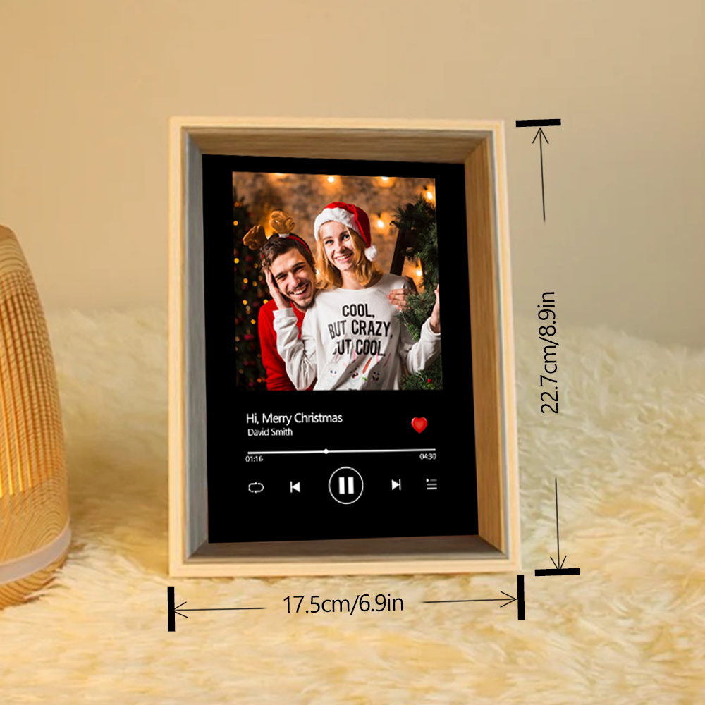 Marco Musical para Fotos con Tu Canción y Foto Cuadro de Foto con Canción y Reproductor de Canción Completa