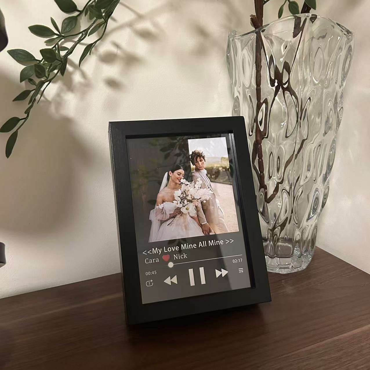 Cuadro de Canciones con Portada de Álbum y Foto Personalizada Reproductor Musical con Canción Completa