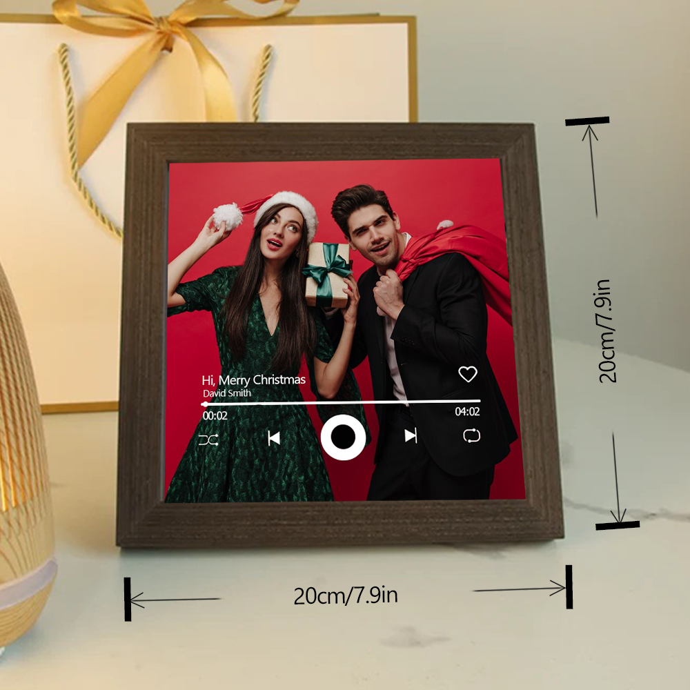 Marco Musical para Fotos con Tu Canción y Foto Cuadro de Foto con Canción y Reproductor de Canción Completa