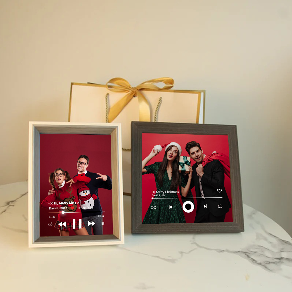 Marco Musical para Fotos con Tu Canción y Foto Cuadro de Foto con Canción y Reproductor de Canción Completa