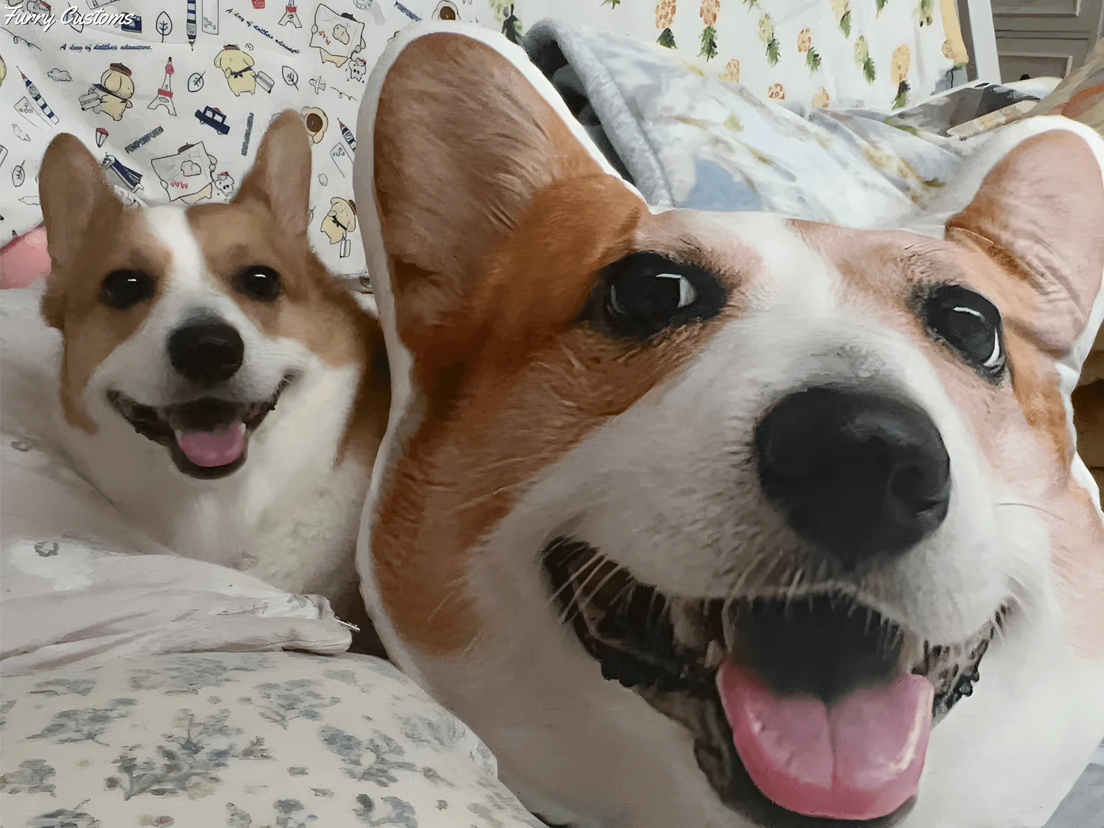 Almohada para Perros y Gatos con Foto Cojín de Cara de Mascota Personalizado