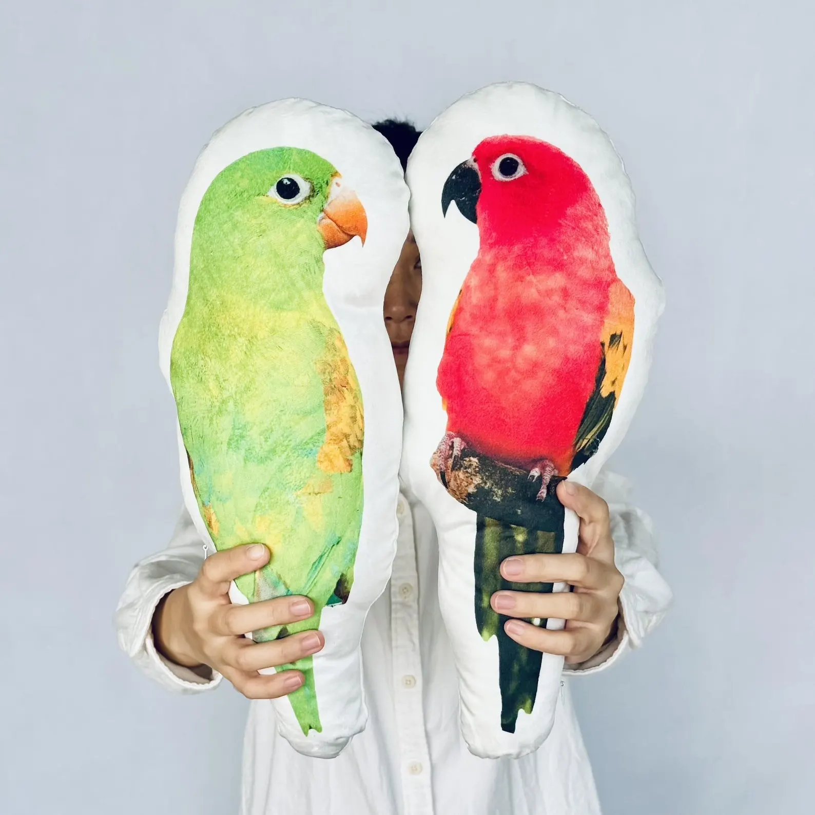 Cojín Personalizado con Forma de Pájaro 3D de Terciopelo Almohada Personalizada