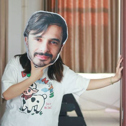 Cojín con Foto de Cara Almohada de Cabeza Grande Personalizada Regalo Divertido con Foto