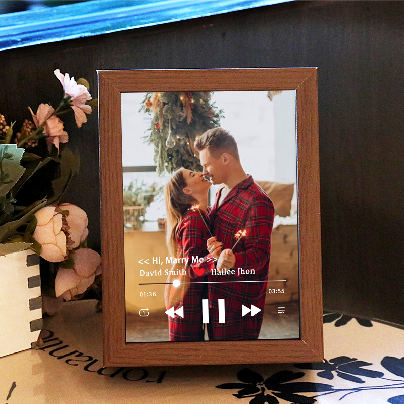 Cuadro de Canciones con Portada de Álbum y Foto Personalizada Reproductor Musical con Canción Completa