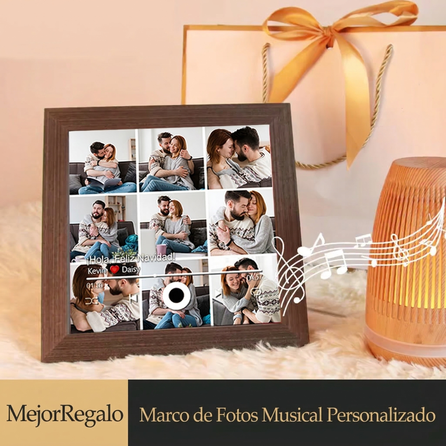 Cuadro de Canciones con Portada de Álbum y Foto Personalizada Regalo de San Valentín con Canción Completa