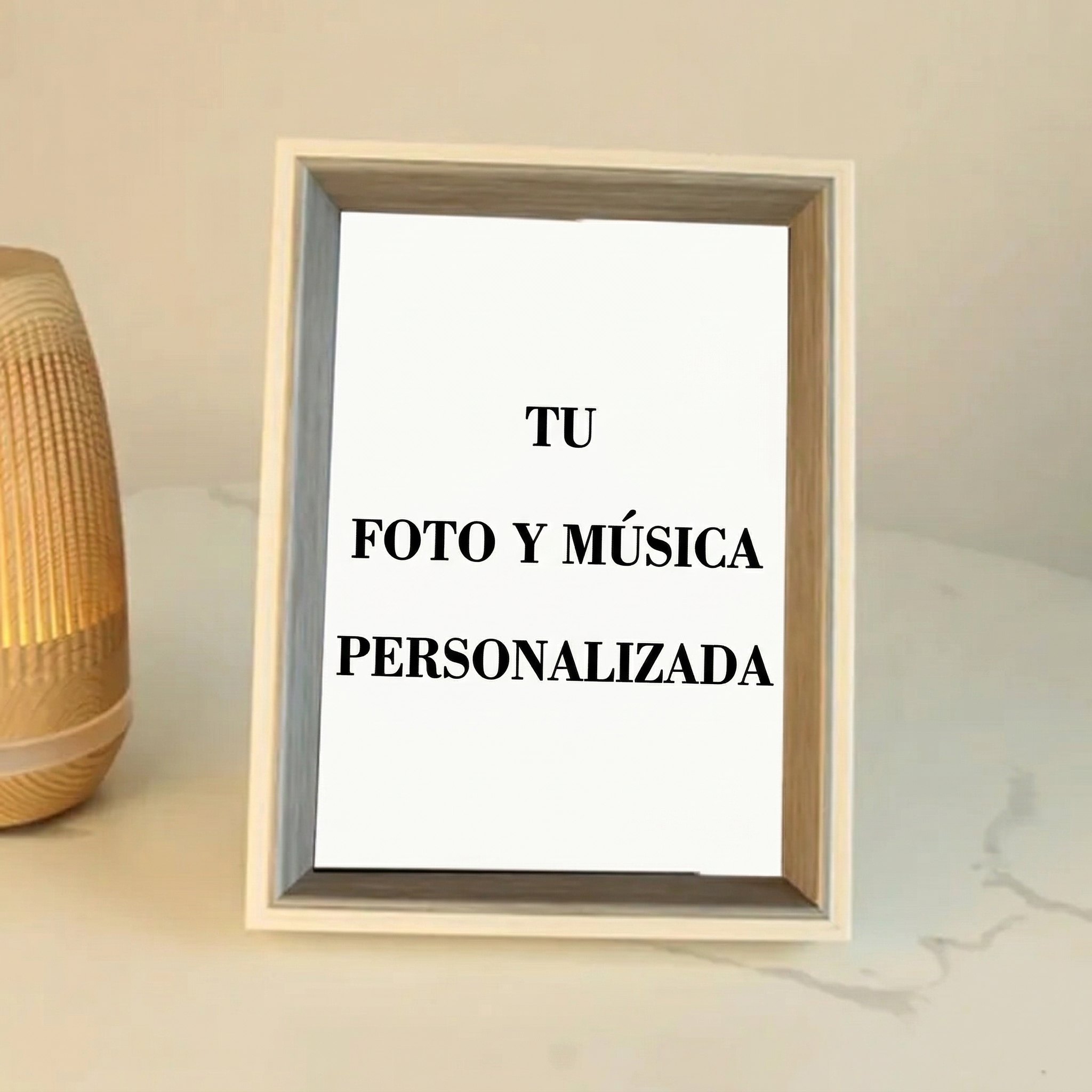 Cuadro de Música con Collage Fotos Personalizadas Marco Musical para Fotos con Reproductor de Canción Completa