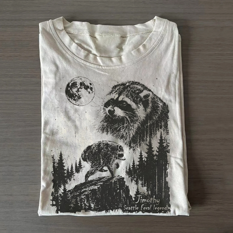 Vintage Jimothy Raccoon T-Shirt - White