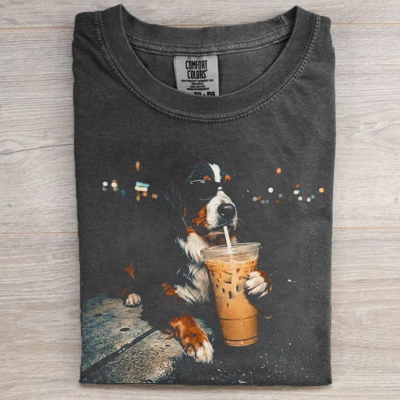 Bernese Mountain Dog Iced Coffee T-shirt