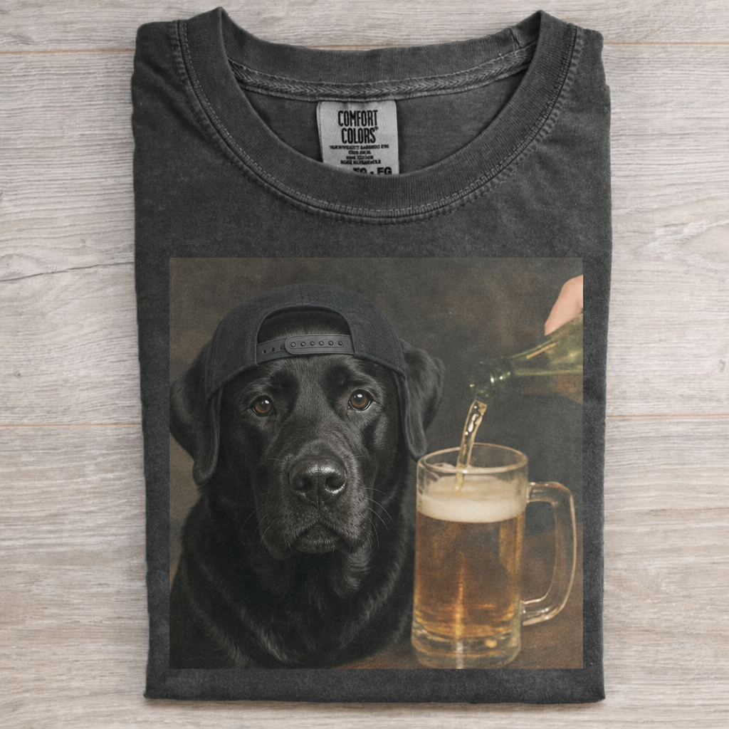 Funny Dog Drinking Beer T-Shirt — Choose Yours!