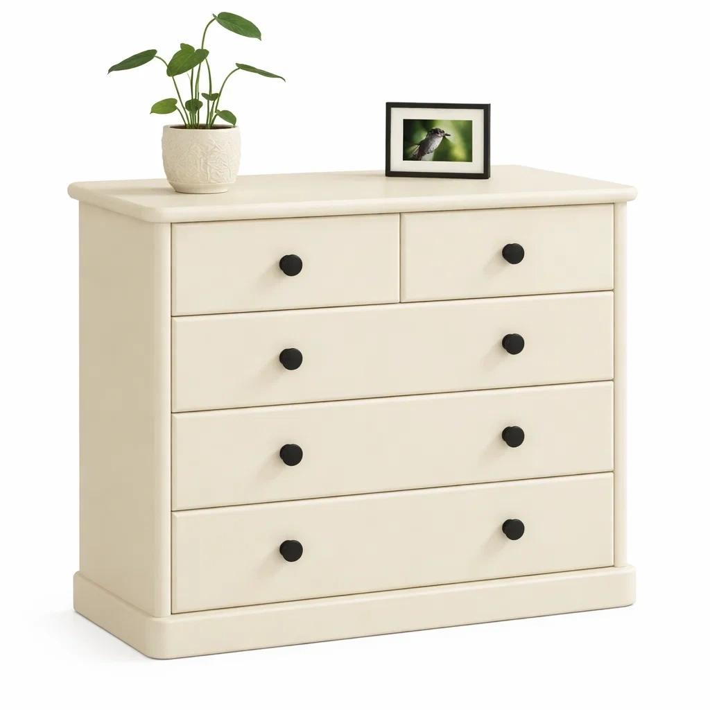 Classic Cream Wooden Chest of Drawers