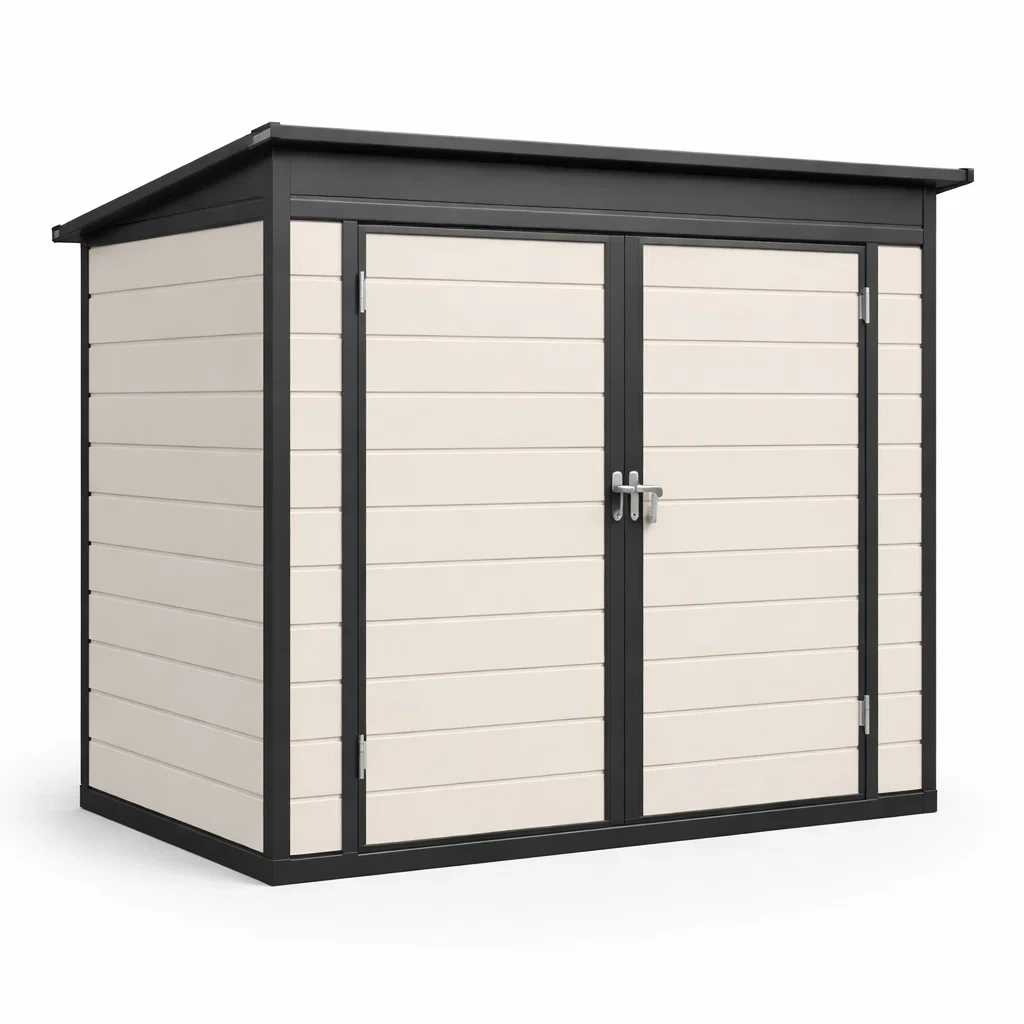Outdoor Storage Shed With Double Doors