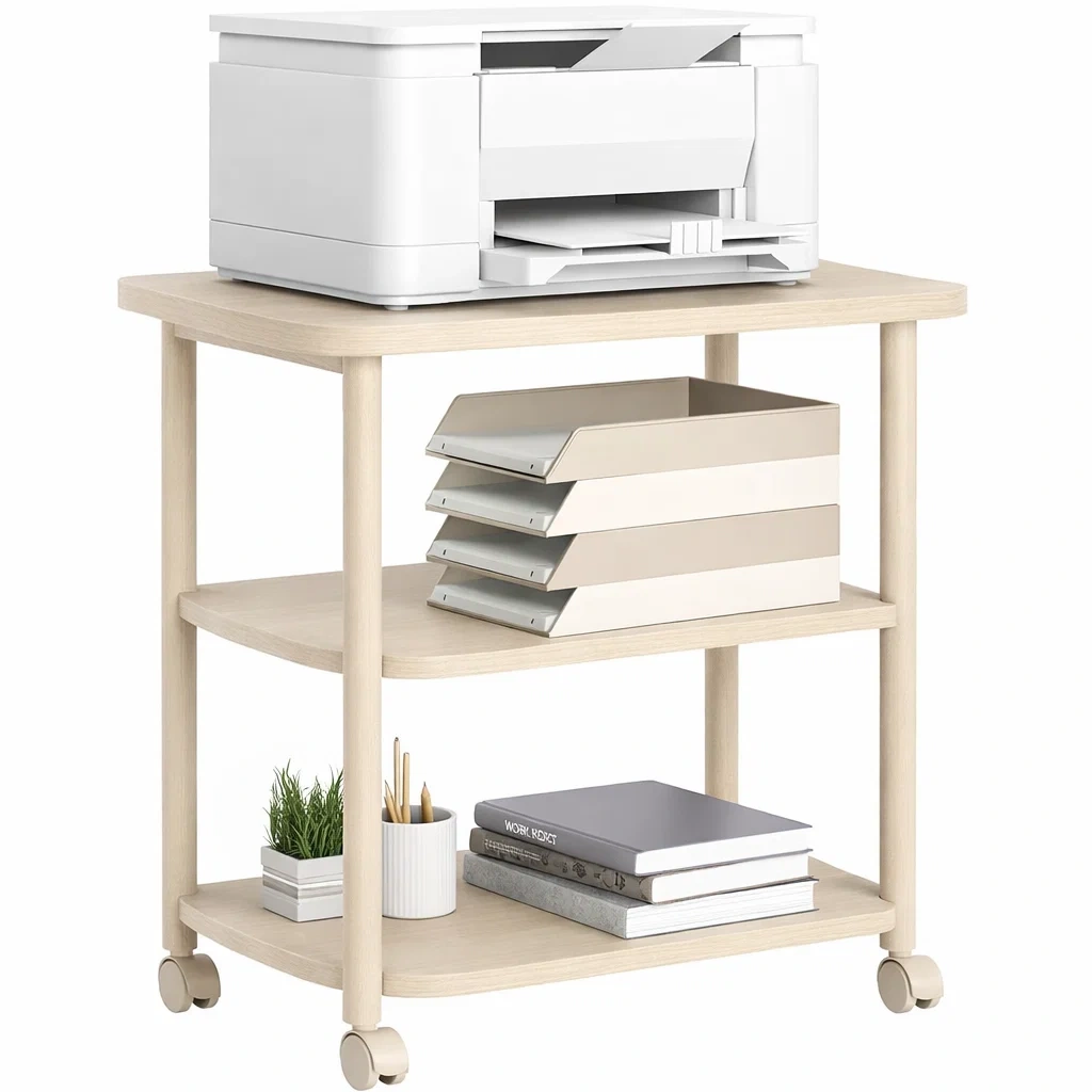 Three Tier Rolling Printer Storage Cart