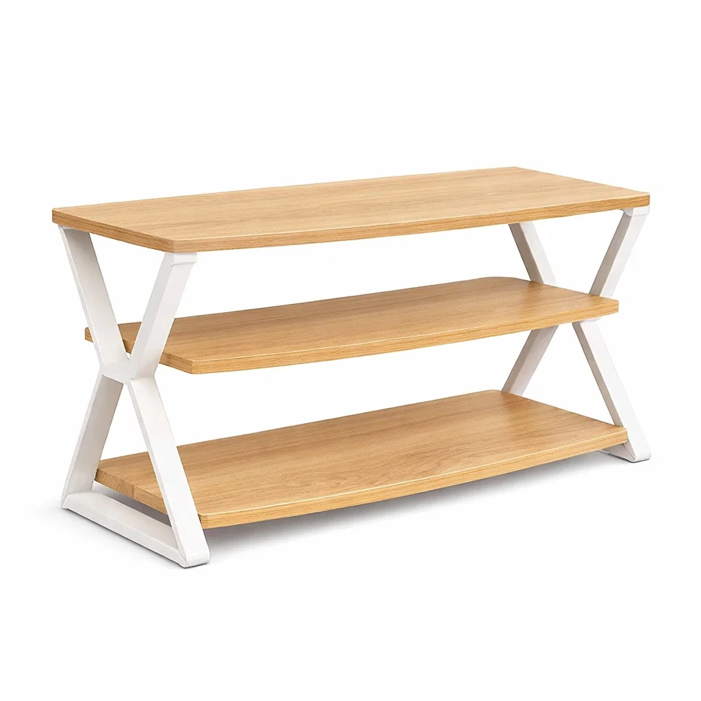 Modern Three Tier TV Stand Storage Shelf