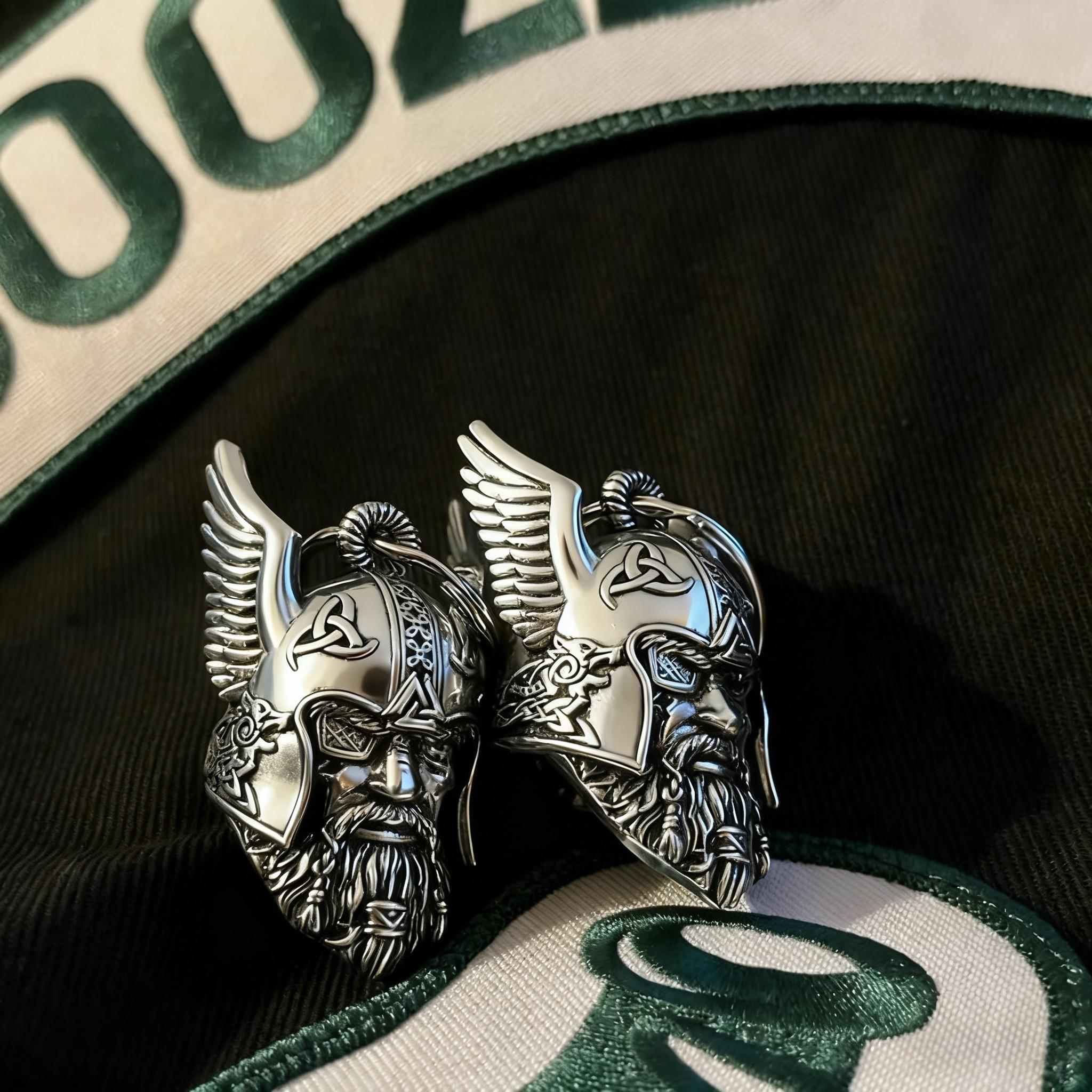 🛡️ Odin’s Viking Talisman Keychain Protection Charm 🔔