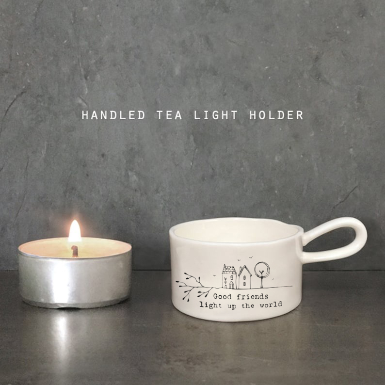 🕯️Handled Tea Light Holder - Good Friends Light Up The World✨