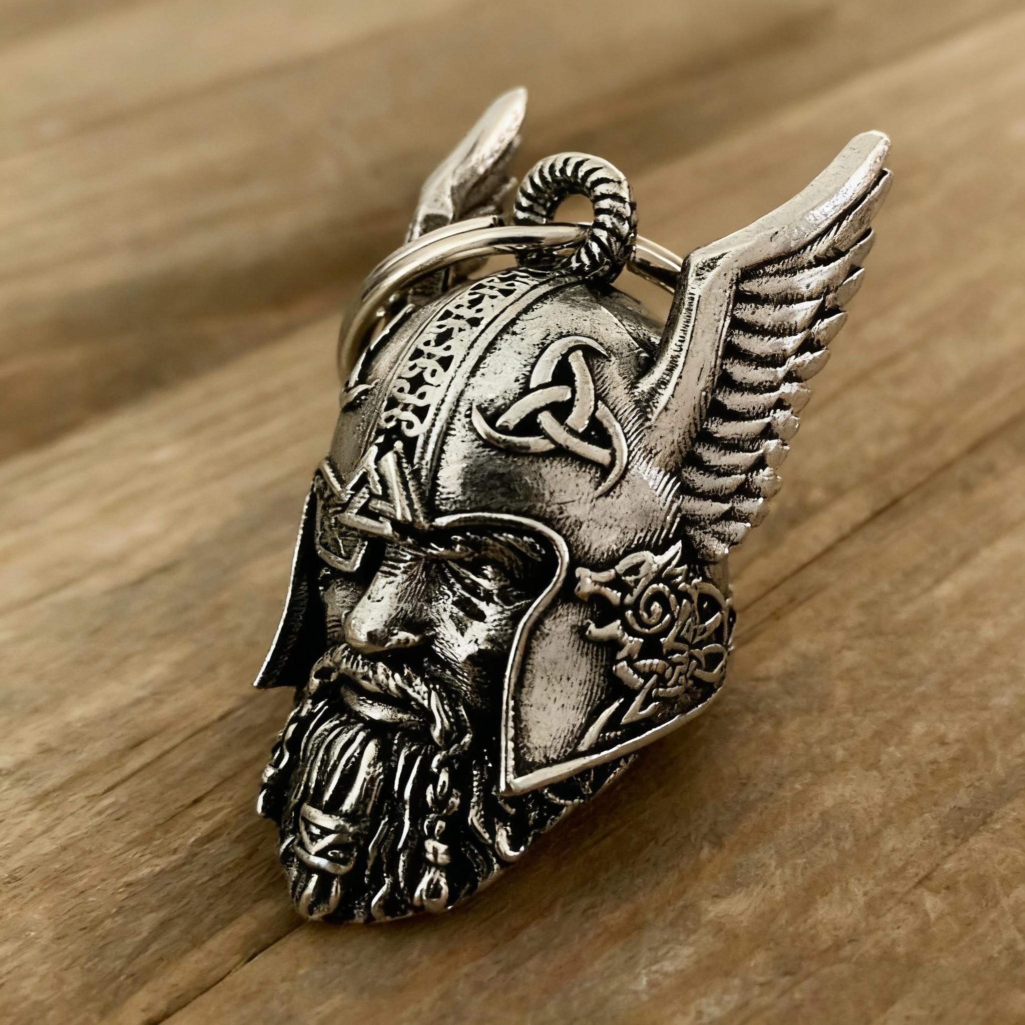 🛡️ Odin’s Viking Talisman Keychain Protection Charm 🔔