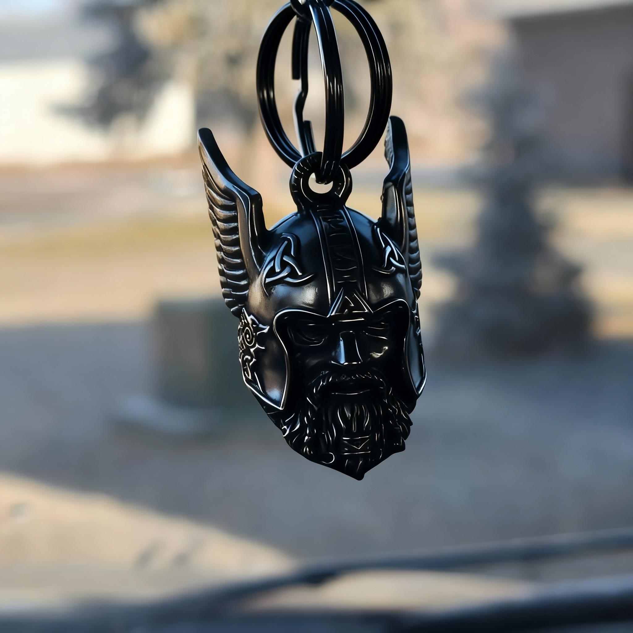 🛡️ Odin’s Viking Talisman Keychain Protection Charm 🔔