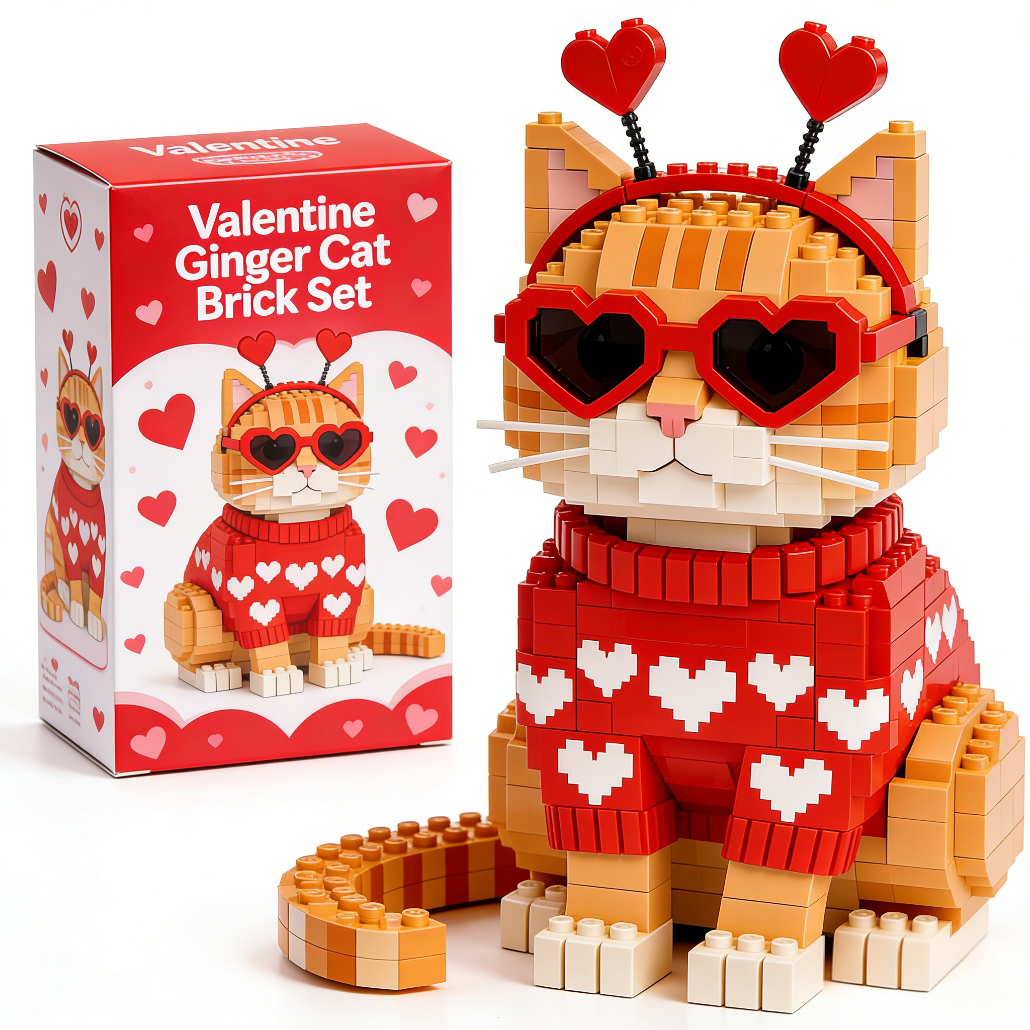 ð§¡ 2026 Valentineâs Day Ginger Cat Brick Set