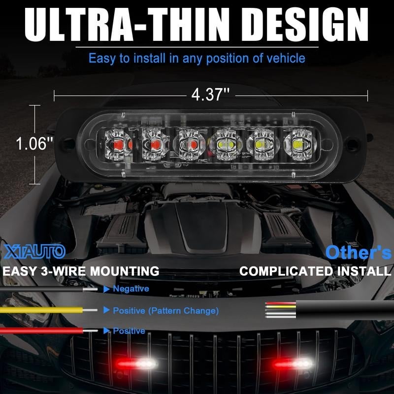 🚘 Dual-Color Emergency Strobe Light