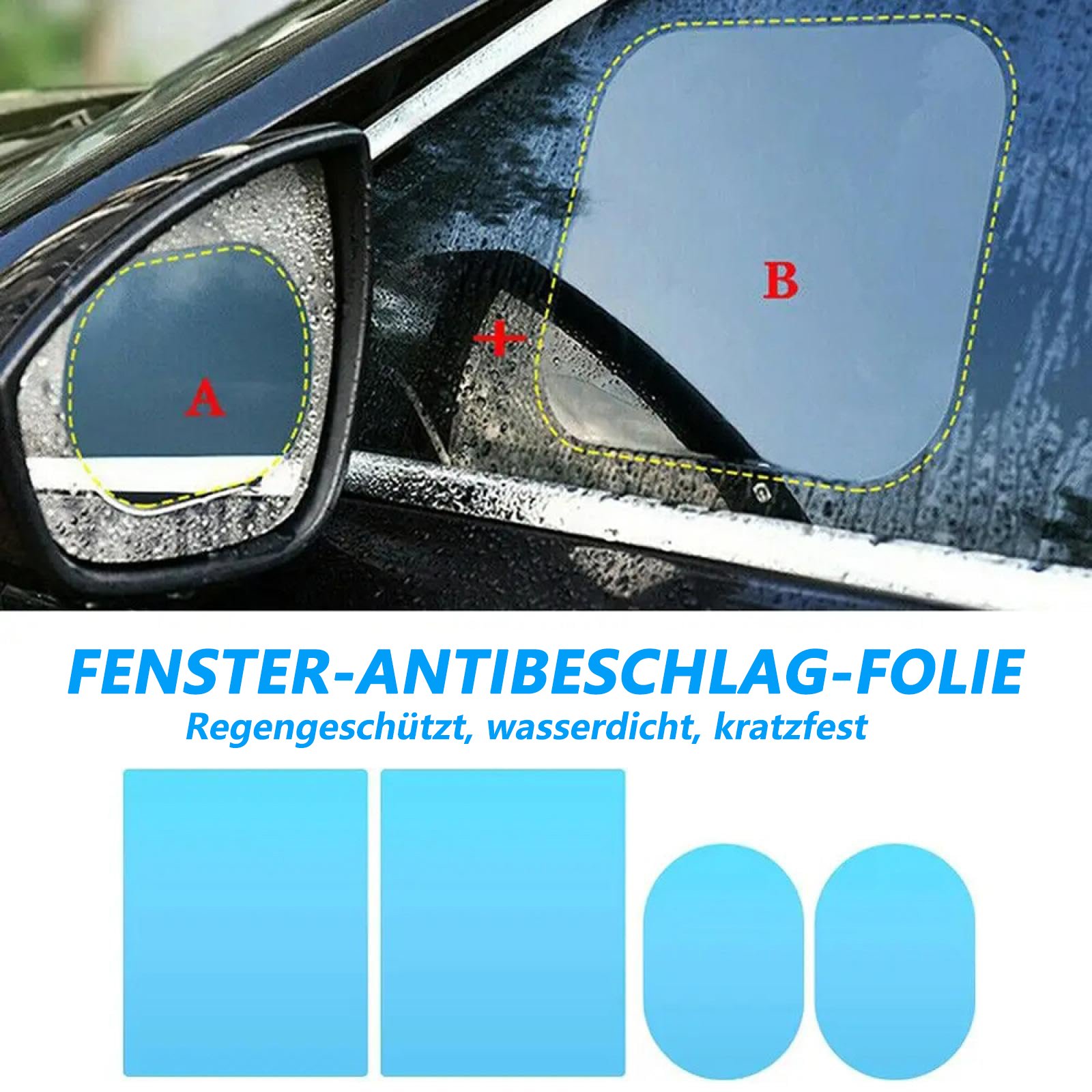 4 Stück Auto-Rückspiegelfolie