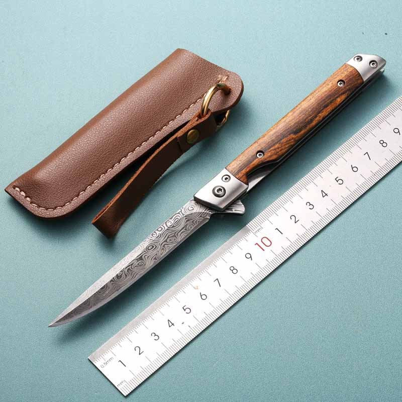 Folding Multi Tool Knife with Leather Pouch