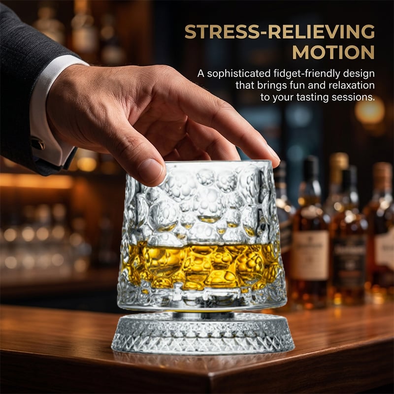 Crystal Rotating Base Tumbler