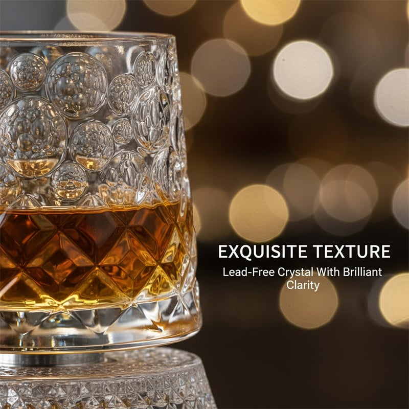 Crystal Rotating Base Tumbler