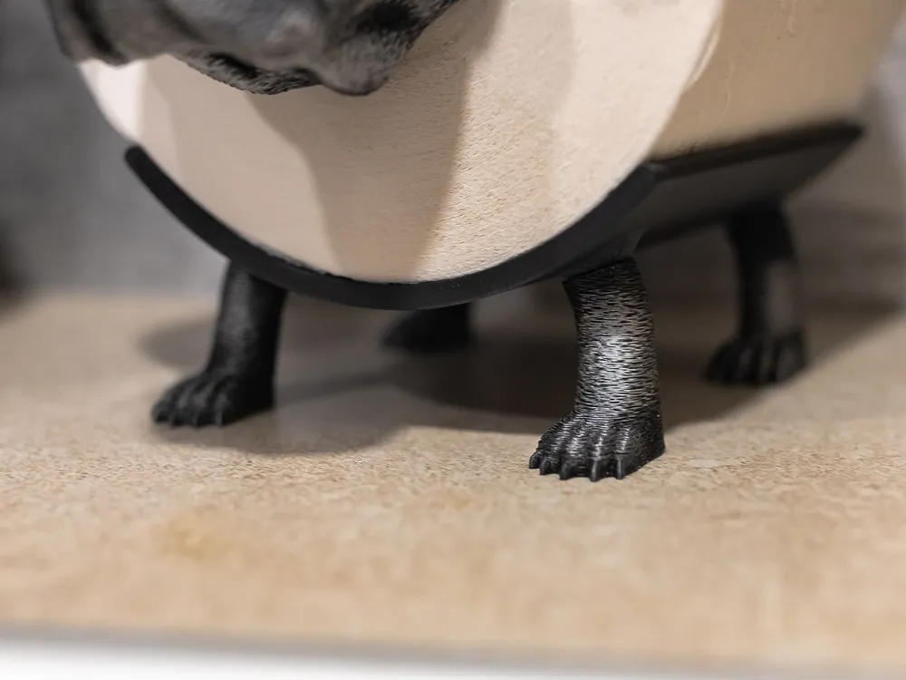 English Bulldog toilet paper holder
