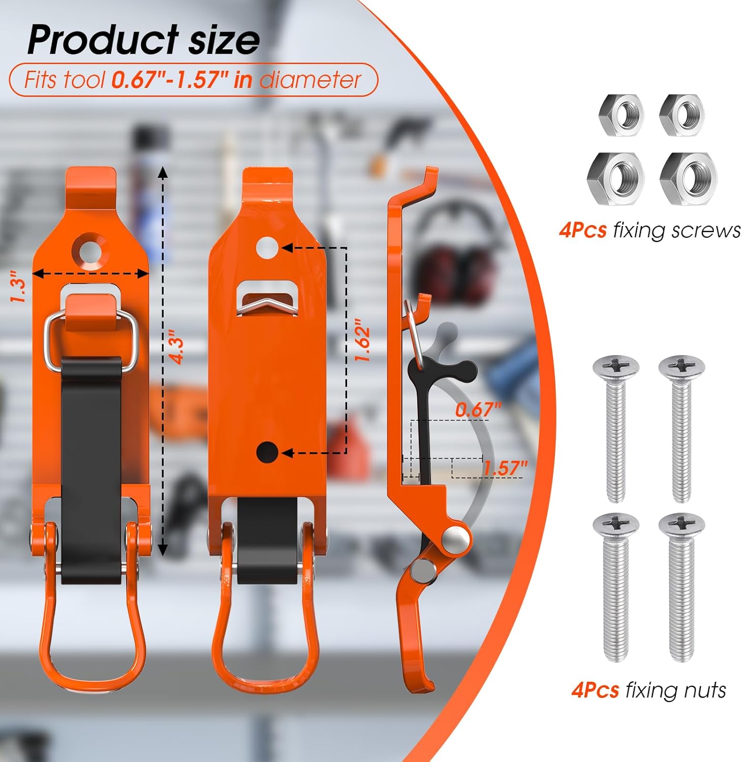 🛠️ Heavy Duty Metal Rubber Shovel Mount Kit