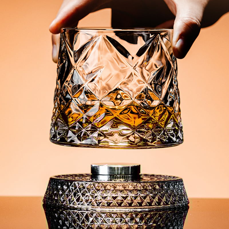Crystal Rotating Base Tumbler