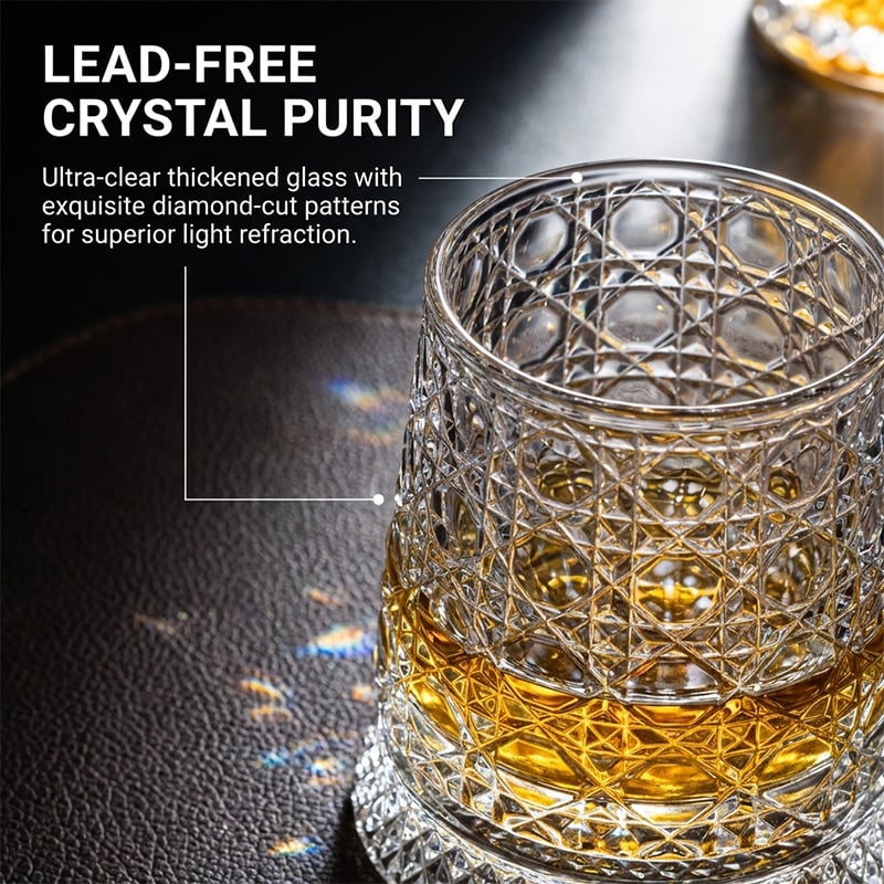 Crystal Rotating Base Tumbler