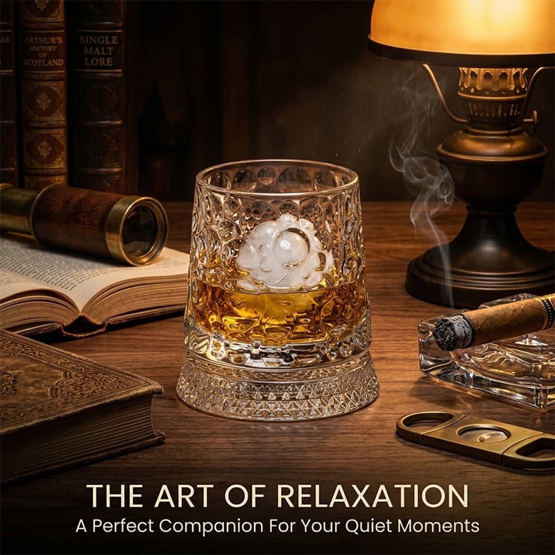 Crystal Rotating Base Tumbler