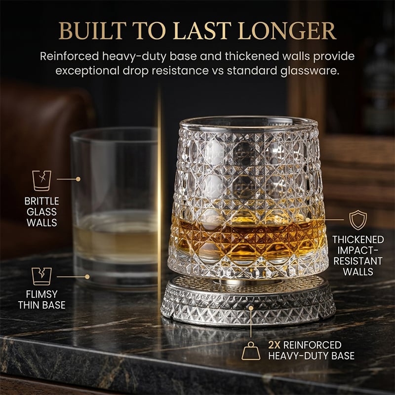 Crystal Rotating Base Tumbler