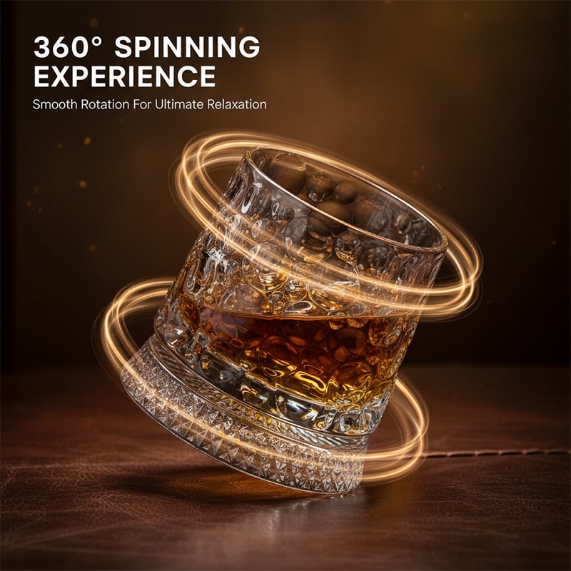 Crystal Rotating Base Tumbler