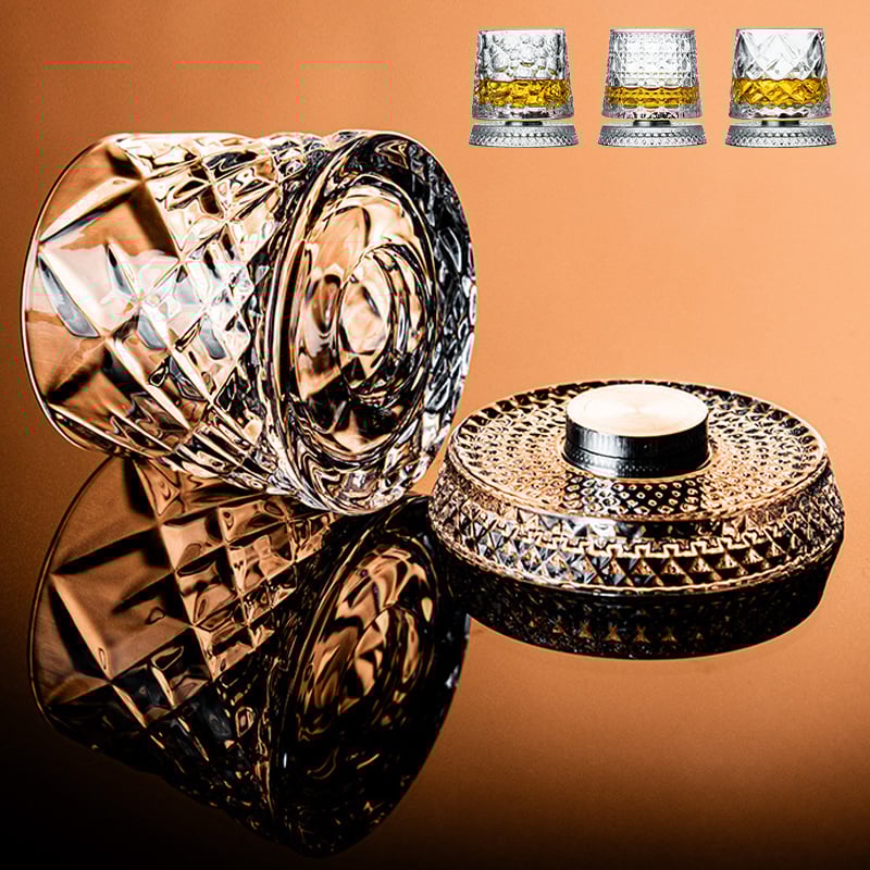 Crystal Rotating Base Tumbler