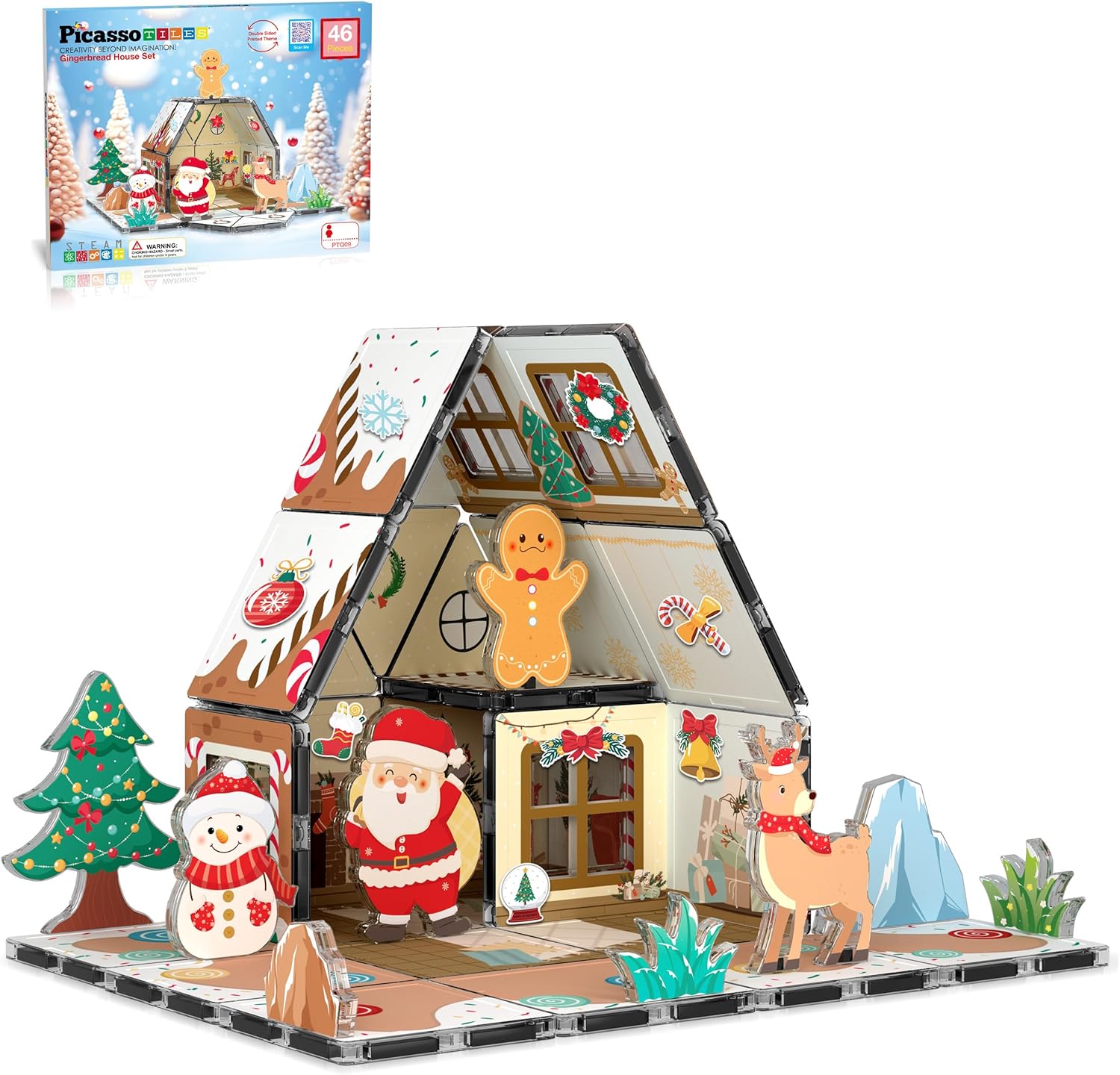Magnetic Tiles Gingerbread House Holiday