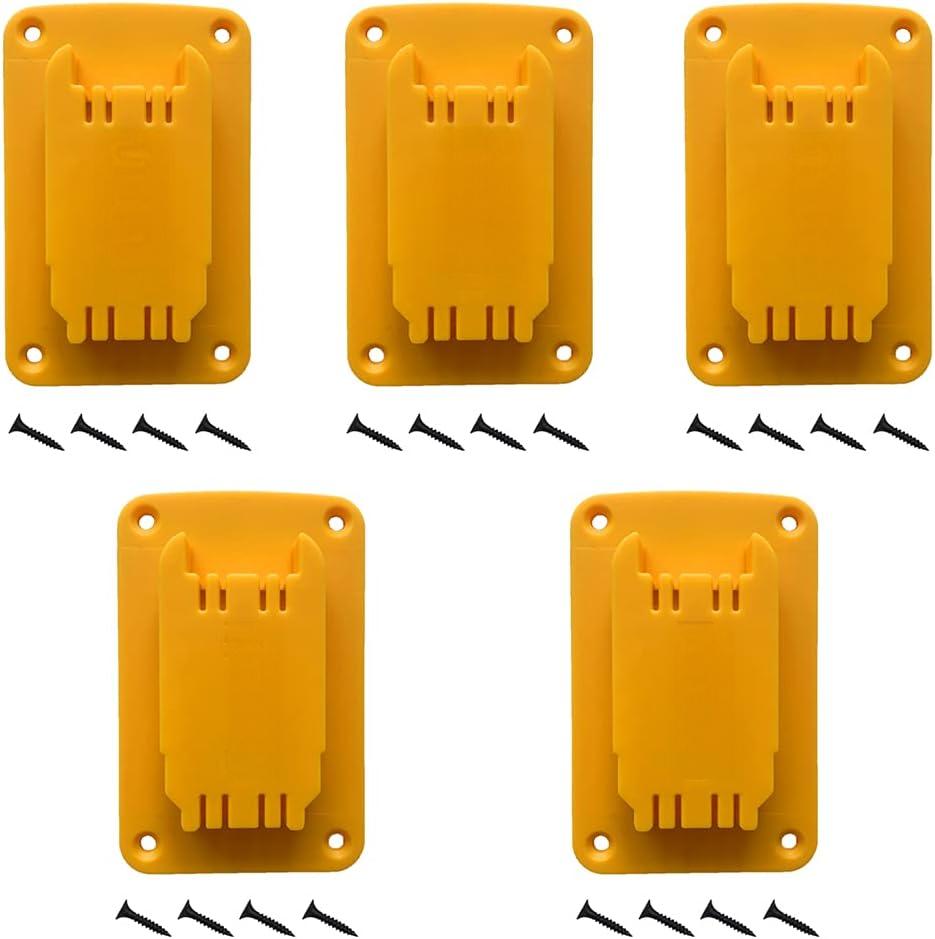 5 Packs Tool Holders for Dewalt 20V 12V Drill Tool Mount Fit for Milwaukee M18 Tools Yellow