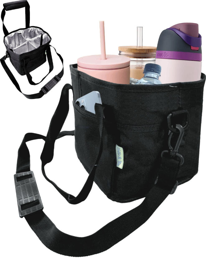 ❄️Family Size 4 Compartment Drink Bag, Multiple Tumbler Carrier Caddy✨