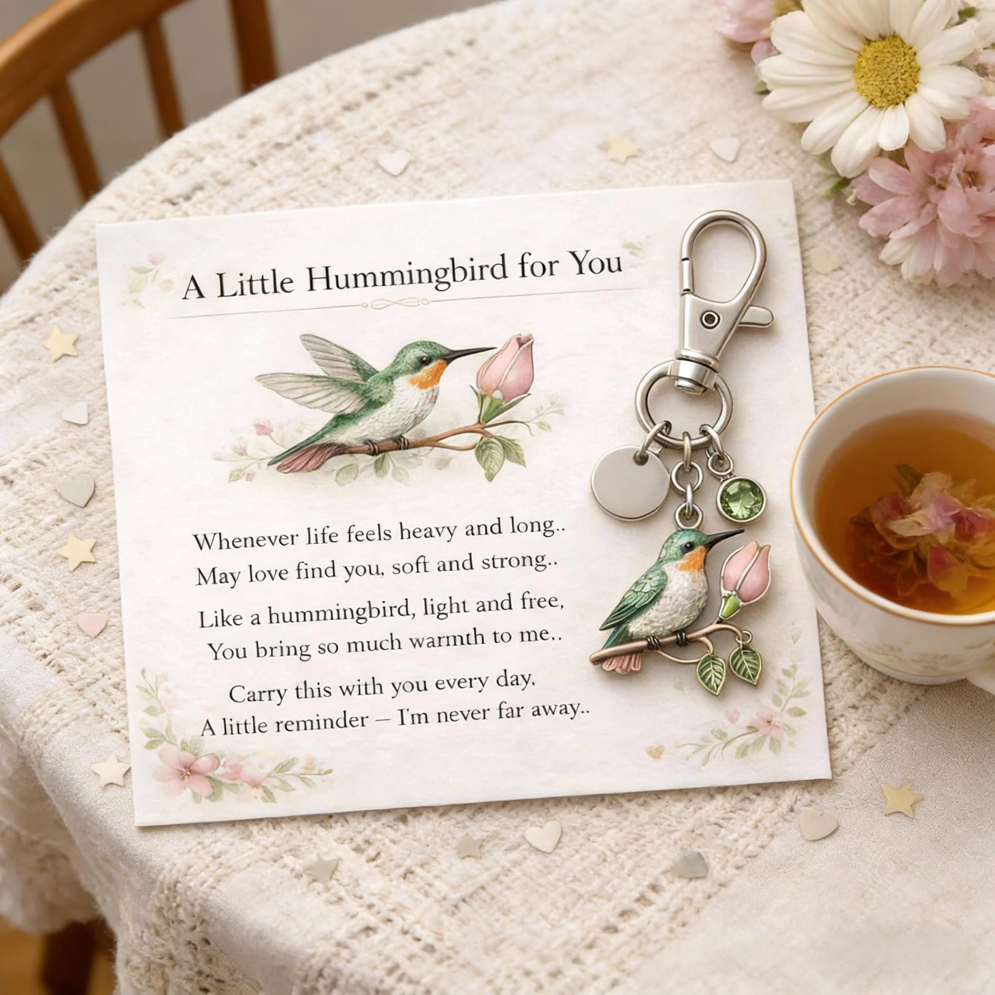 🐦A Little Hummingbird for You keychain🎁A Meaningful Mother’s Day Gift Filled with Love & Comfort