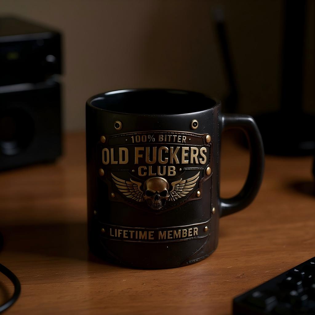 ☕OLD FUCKERS CLUB™ MUG - 100% Bitter. Lifetime Member. 😎☠️